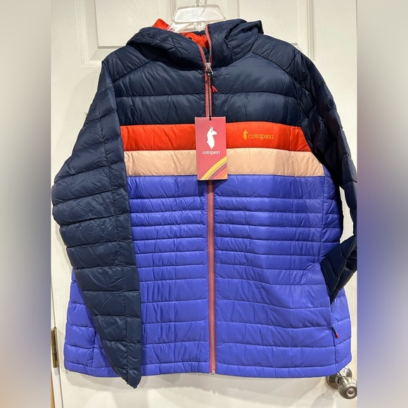 Cotopaxi Women's 1X Fuego Hooded Down Jacket Ink Amethyst Blue Navy NWT - Picture 1 of 9